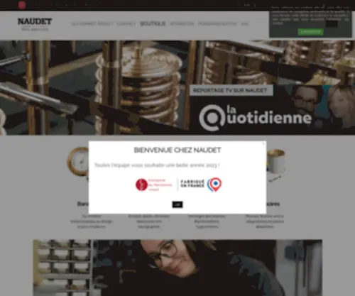 Naudet.com(Naudet-Dourde fabricant spécialisé de baromètres holostériques à Paris depuis 1860) Screenshot