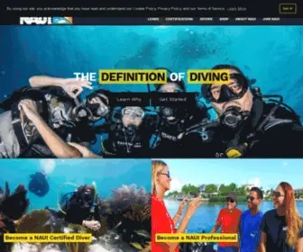 Naui.org(NAUI: The National Association of Underwater Instructors. Dive Safety Through Education. NAUI) Screenshot