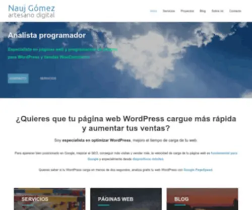 Naujgomez.com(Especialista programador web y plugins para WordPress) Screenshot