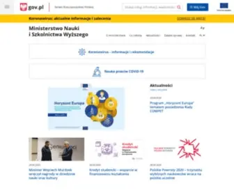 Nauka.gov.pl(Ministerstwo Nauki i Szkolnictwa Wyższego) Screenshot