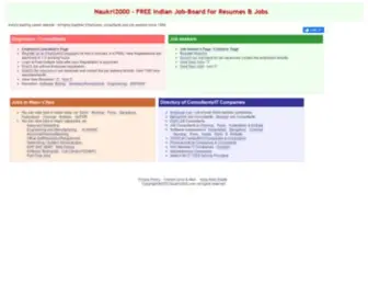 Naukri2000.com(Indian job database) Screenshot