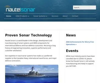 Nautelsonar.com(Sonar systems and subsystems for naval) Screenshot