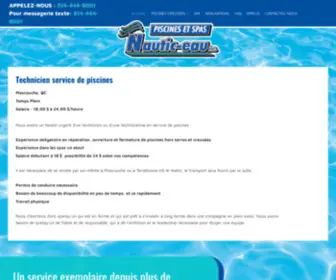 Nautic-Eau.ca(Entretien piscine Mascouche) Screenshot