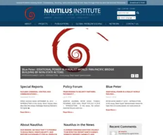 Nautilus.org(Nautilus Institute for Security and Sustainability) Screenshot