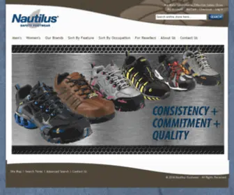 Nautilusfootwear.com(Safety Shoes) Screenshot