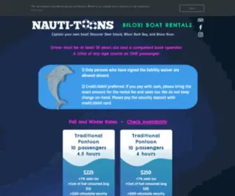 Nautitoons.com(Nauti-Toons Biloxi Boat Rentals & Tours) Screenshot