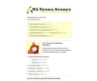Nauyana.org(Na Uyana Monastery) Screenshot