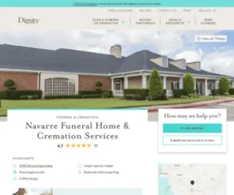 Navarrefuneralhome.com(Navarre Funeral Home & Cremation Services) Screenshot