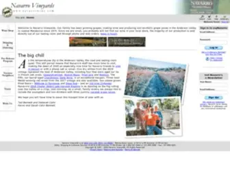 Navarrowine.com(Navarro Vineyards and Winery) Screenshot