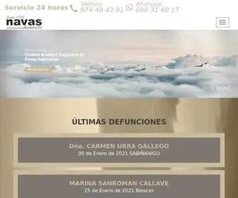 Navasfuneraria.com(Servicios funerarios en Sabiñánigo y Biescas) Screenshot