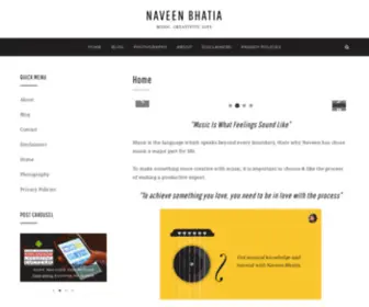 Naveenbhatia.com(Music and Advertising Blogs) Screenshot