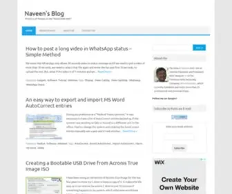 Naveen.info(Naveen's Personal Weblog with articles on various topics) Screenshot