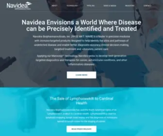 Navidea.com(Navidea Biopharmaceuticals) Screenshot