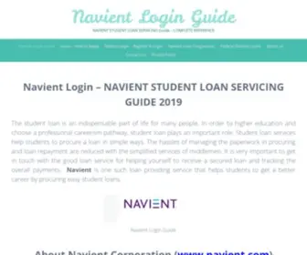 Navient.onl(Navient Login. Navient Student Loan Servicing Guide 2019) Screenshot