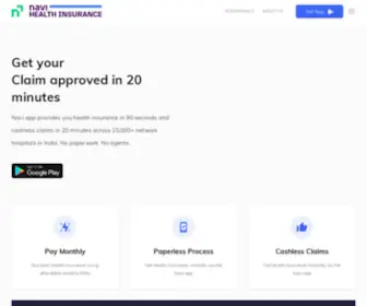 Naviinsurance.com(Navi General Insurance Limited) Screenshot