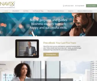 Navixconsultants.com(We have answers to the exit plan questions that keep business owners up at night. NAVIX) Screenshot