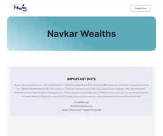 NavKarwealth.com(Navkar Wealth) Screenshot