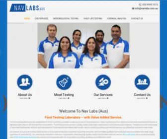 Navlabs.com.au(The Food Testing Laboratory) Screenshot