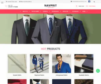 NavPrittextiles.in(Textile Suit Fabrics suppliers) Screenshot