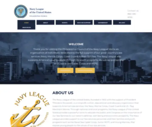 Navyleaguephilly.org(Navy League Philadelphia) Screenshot