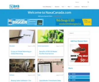 Naxacanada.com(Marketing, Business, Tech, Health and Travel Blog) Screenshot