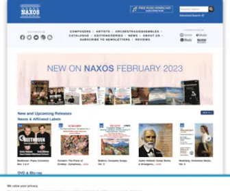 Naxos.com(Classical Music) Screenshot