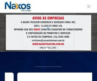 Naxostelecom.com.br(A naxos telecom é uma empresa de telecomunicação situada na cidade de pôrto feliz) Screenshot