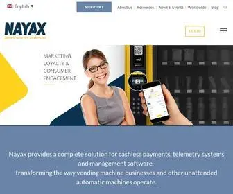 Nayax.com(Cashless Payment Solutions for Unattended and Retail) Screenshot
