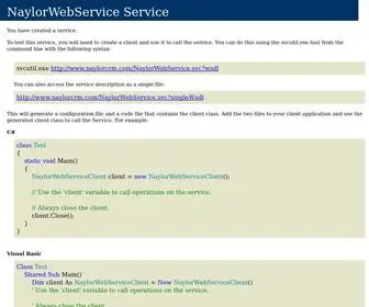 Naylorcrm.com(NaylorWebService Service) Screenshot