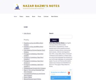 Nazarbazmi.com(Nazar Bazmi's Notes Study poetry) Screenshot