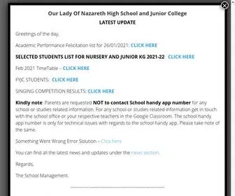 Nazarenes.org.in(Our Lady Of Nazareth High School And Junior College) Screenshot