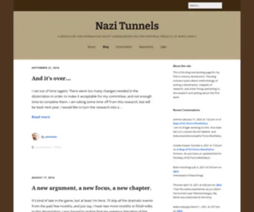 Nazitunnels.org(Nazitunnels) Screenshot