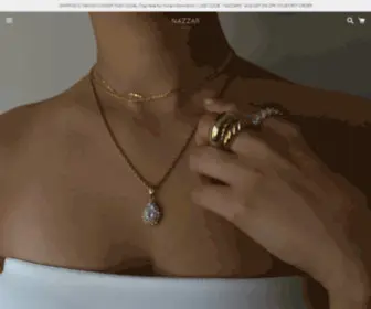 Nazzar.ca(Shop gold plated minimalist Toronto based jewelry) Screenshot