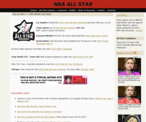 Nba-Allstar.com(NBA All) Screenshot