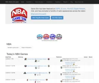 Nbagamesim.com(NBA Game Simulator) Screenshot