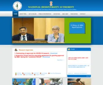 Nbaindia.org(NATIONAL BIODIVERSITY AUTHORITY) Screenshot