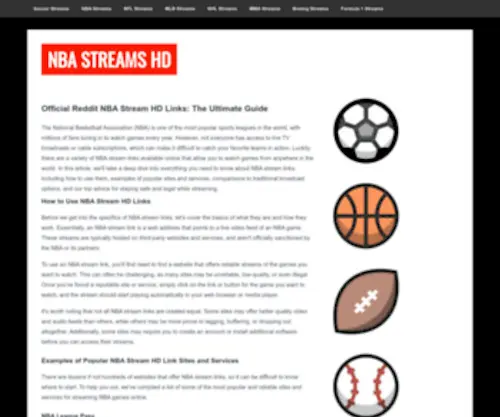 NbastreamsHD.org(NBA Streams HD) Screenshot