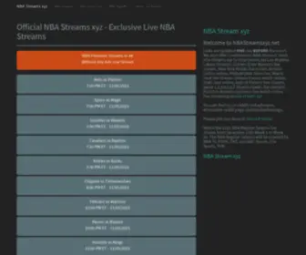 NbastreamsXYZ.net(Official NBA Streams xyz) Screenshot