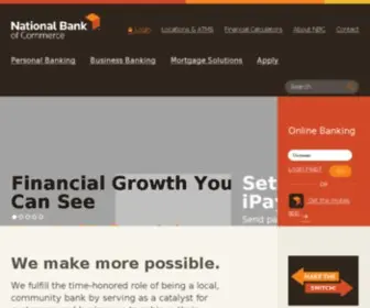 NBcbanking.com(National Bank of Commerce) Screenshot