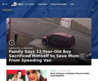 NBCDFW.com(Dallas-Fort Worth News, Weather, Sports, Lifestyle, and Traffic) Screenshot