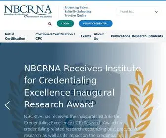 NBCrna.com(The National Board of Certification and Recertification for Nurse Anesthetists (NBCRNA)) Screenshot