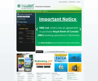 Nbdominica.com(National Bank of Dominica Ltd) Screenshot