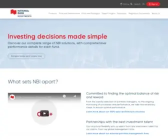 Nbinvestments.ca(NBI Funds and Performance) Screenshot