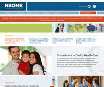 Nbome.org(National Board of Osteopathic Medical Examiners) Screenshot