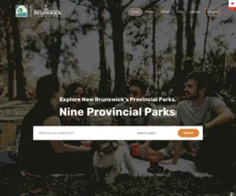 Nbparks.ca(Explore New Brunswick's Provincial Parks) Screenshot