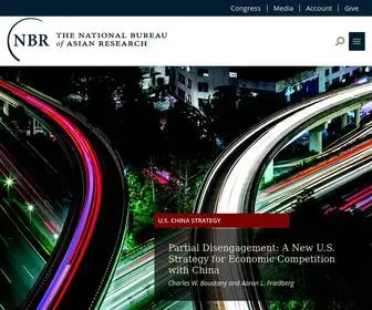 NBR.org(The National Bureau of Asian Research (NBR)) Screenshot