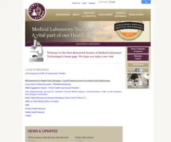 NBSMLT.nb.ca(New Brunswick Society of Medical Laboratory Technologists) Screenshot