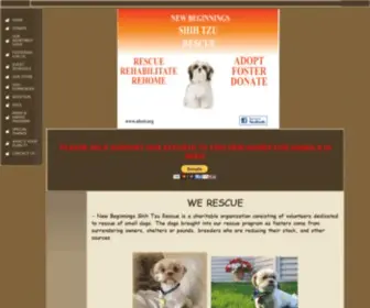 NBSTR.org(New Beginnings Shih Tzu Rescue) Screenshot