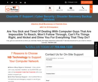 Nbtechllc.com(Charlotte IT Support & Cyber Security Services) Screenshot