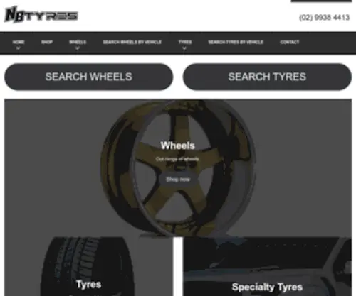 NBTyres.com.au(NB Tyres) Screenshot